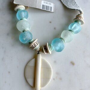 Twine and Twig Short Necklace with Bone Pendant - NWT